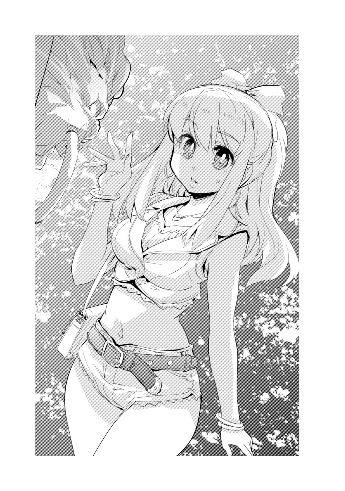 A black and white drawing of a person Description automatically generated