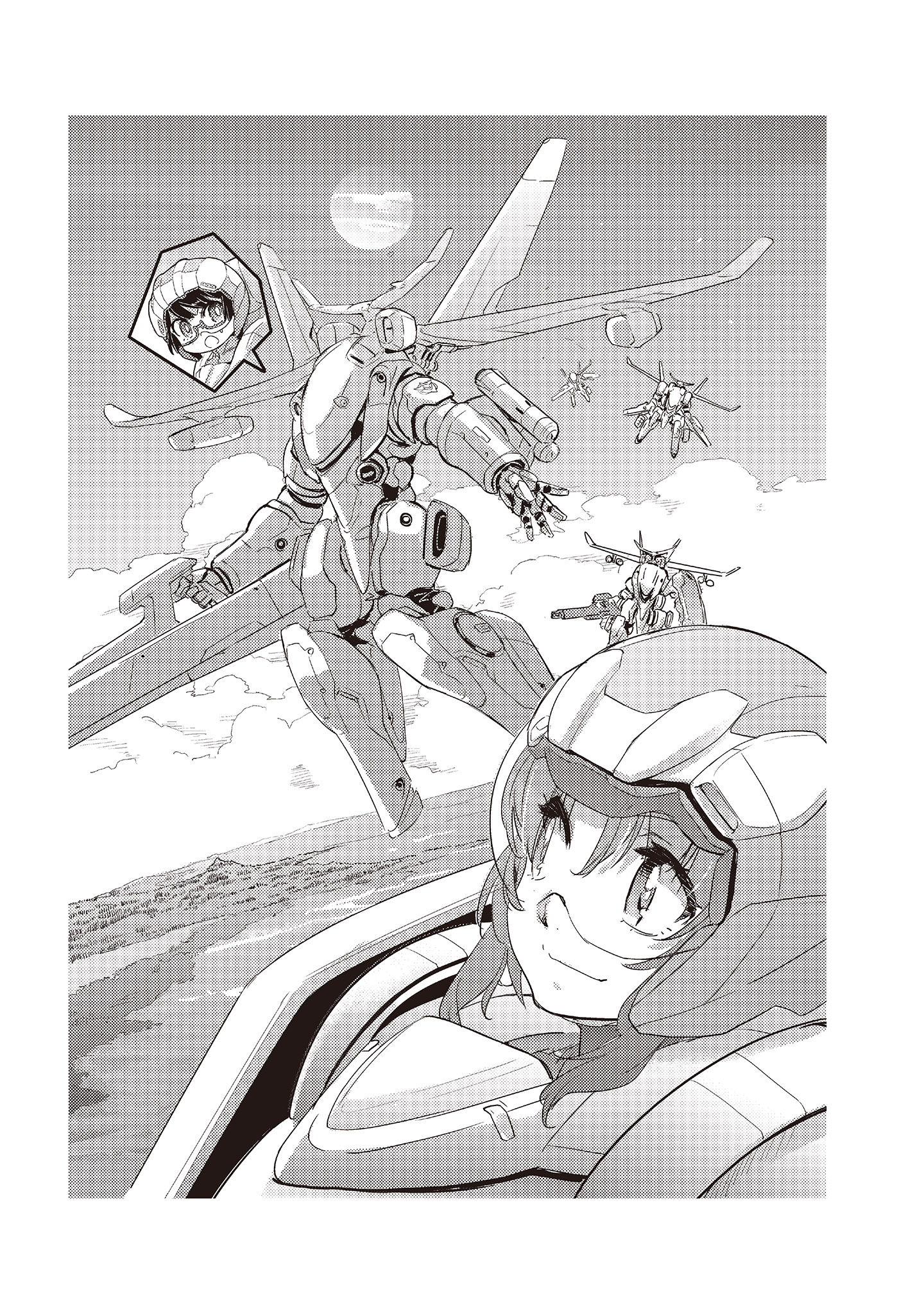 A black and white image of a cartoon character Description automatically generated