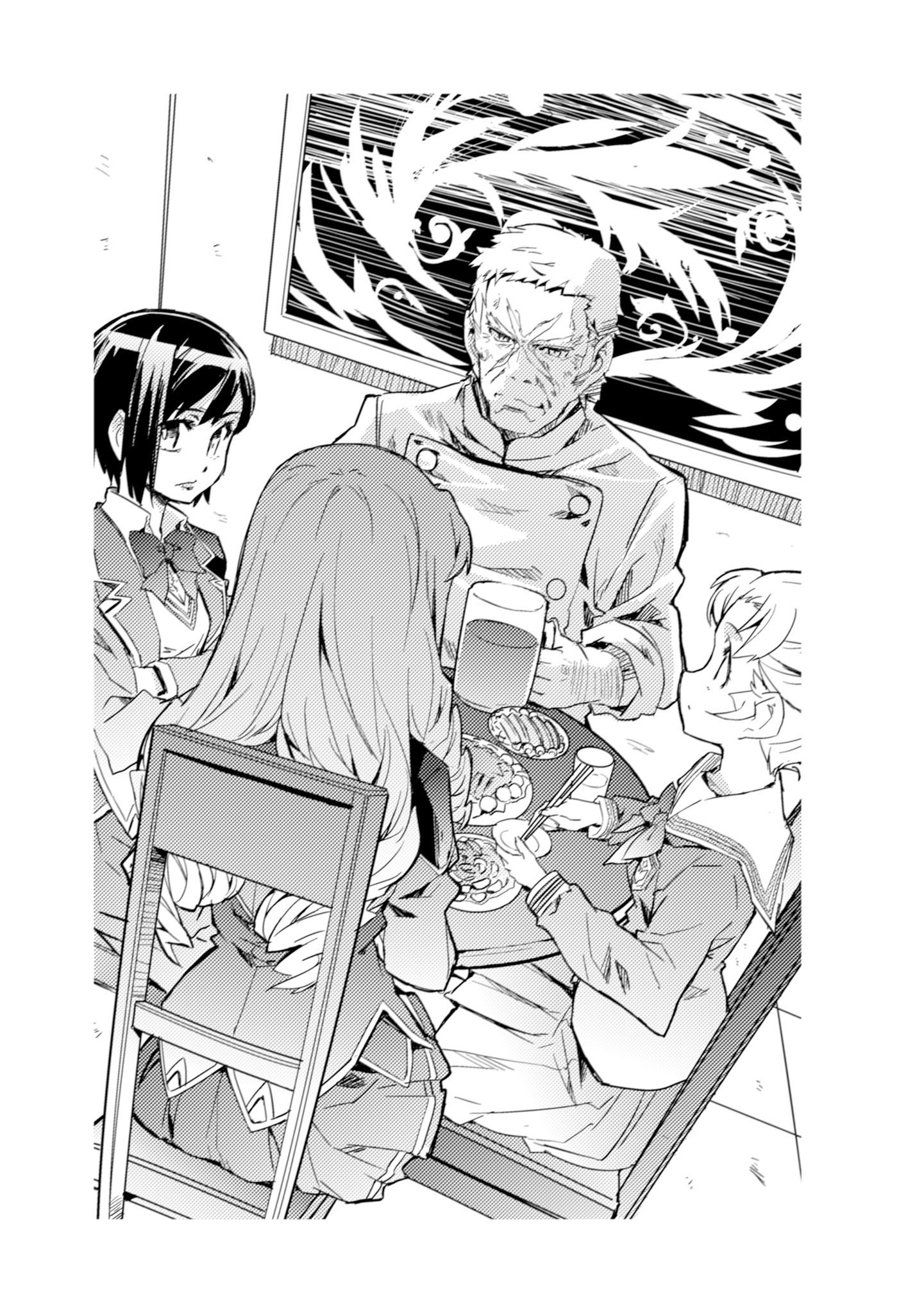 A black and white image of two people  Description automatically generated