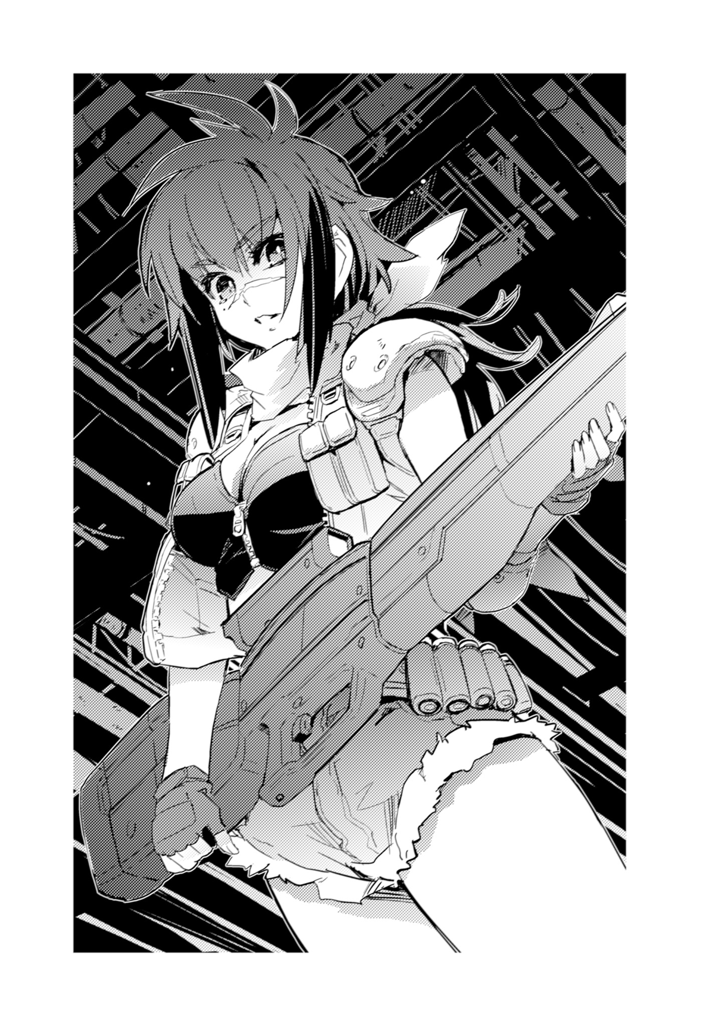 A black and white image of a person holding an object  Description automatically generated